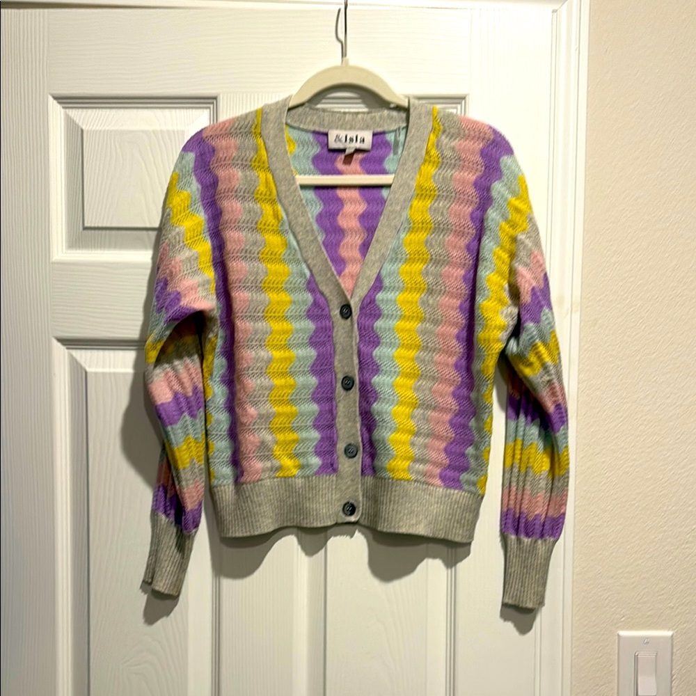 Cashmere pastel stripe sweater